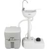 imageVINGLI Upgraded Portable Sink and Toilet Combo Selfcontained 5 Gal Hand Washing Station ampamp 53 Gal Flushing Toilet Perfect for CampingRVBoatRoad TripperCamper Detachable ampamp Lightweight