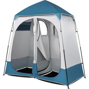 imageVINGLI 2 Room Shower Tent 75 FT Instant Pop Up Shelter with Carrying Bag Privacy Changing Room TentPerfect for Portable Toilet Camping Dressing Outdoor Indoor Easy Set UpBlue