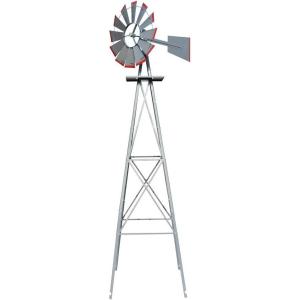 imageVINGLI 8FT Ornamental Windmill Backyard Garden Decoration Weather Vane Heavy Duty Metal Wind Mill w 4 Legs Design Grey 8 Feet 216 Inches 800 Feet 2598 Inches 2598 InchesGray