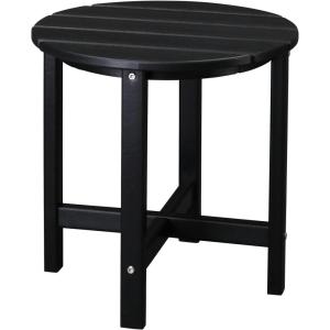 imageVINGLI Adirondack Side Table HPDE End Table Outdoor Indoor Table Weather Resistant Side Table for Living Room Bedroom Patio Garden DecorBlack