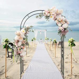 imageVINGLI Garden Arbor Arch Walkway for Wedding Ceremony Party Christmas Garden Decorations Steel Garden Trellis for Plant Climbing Pergola for Garden Backyard Lawn Bench Dome