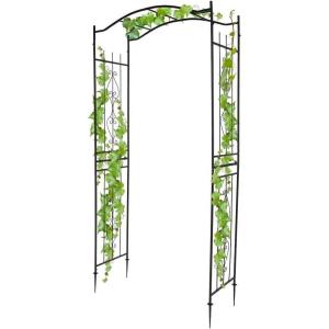 imageVINGLI Garden Arbor Arch for Wedding Ceremony Party Christmas Garden Decor Steel Garden Trellis for Plant Climbing Pergola for Garden Backyard Lawn Bridge TopBridge Top