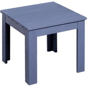 imageVINGLI Outdoor Adirondack Side Table WNatural Finished 18quot Square Thick Wooden Coffee Table Top Stable Large Weight Capacity Conversation End Table for Patio Backyard Garden Poolside and BalconyNavy Blue