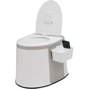 imageVINGLI Portable Toilet Commode with 5 Gallon Bucket Inner Lightweight Camping RV Toilet for Adult Kids Boat Van Travel ClassicClassic