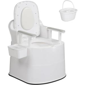 imageVINGLI Portable Toilet Commode with 5 Gallon Bucket Inner Lightweight Camping RV Toilet for Adult Kids Boat Van Travel ClassicUpgrade