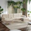 imageVINGLI 110quot Modern U Shaped Sectional Sofa Couch with 51quotD Double Chaise for Living Room Large Tufted Button Couch Sets with 59quot Thickness Seating Padding for Small Spaces Light GreyTufted ButtonDimandbeige