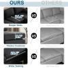 imageVINGLI 110quot Modern U Shaped Sectional Sofa Couch with 51quotD Double Chaise for Living Room Large Tufted Button Couch Sets with 59quot Thickness Seating Padding for Small Spaces Light GreyTufted ButtonFlatblack