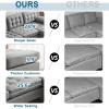 imageVINGLI 110quot Modern U Shaped Sectional Sofa Couch with 51quotD Double Chaise for Living Room Large Tufted Button Couch Sets with 59quot Thickness Seating Padding for Small Spaces Light GreyTufted ButtonDimandlight Grey