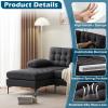 imageVINGLI 110quot Modern U Shaped Sectional Sofa Couch with 51quotD Double Chaise for Living Room Large Tufted Button Couch Sets with 59quot Thickness Seating Padding for Small Spaces Light GreyTufted ButtonDimandblack