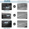 imageVINGLI 110quot Modern U Shaped Sectional Sofa Couch with 51quotD Double Chaise for Living Room Large Tufted Button Couch Sets with 59quot Thickness Seating Padding for Small Spaces Light GreyTufted ButtonDimandblack