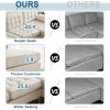 imageVINGLI 110quot Modern U Shaped Sectional Sofa Couch with 51quotD Double Chaise for Living Room Large Tufted Button Couch Sets with 59quot Thickness Seating Padding for Small Spaces Light GreyTufted ButtonDimandbeige