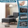 imageVINGLI 110quot Modern U Shaped Sectional Sofa Couch with 51quotD Double Chaise for Living Room Large Tufted Button Couch Sets with 59quot Thickness Seating Padding for Small Spaces Light GreyTufted ButtonDimanddark Grey