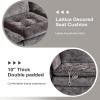 imageVINGLI 110quot Modern U Shaped Sectional Sofa Couch with 51quotD Double Chaise for Living Room Large Tufted Button Couch Sets with 59quot Thickness Seating Padding for Small Spaces Light GreyTufted ButtonDimanddark Grey