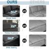 imageVINGLI 110quot Modern U Shaped Sectional Sofa Couch with 51quotD Double Chaise for Living Room Large Tufted Button Couch Sets with 59quot Thickness Seating Padding for Small Spaces Light GreyTufted ButtonFlatdark Grey