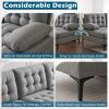 imageVINGLI 110quot Modern U Shaped Sectional Sofa Couch with 51quotD Double Chaise for Living Room Large Tufted Button Couch Sets with 59quot Thickness Seating Padding for Small Spaces Light GreyTufted ButtonDimandlight Grey
