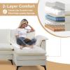 imageVINGLI 110quot Modern U Shaped Sectional Sofa Couch with 51quotD Double Chaise for Living Room Large Tufted Button Couch Sets with 59quot Thickness Seating Padding for Small Spaces Light GreyTufted ButtonDimandbeige