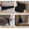 imageVINGLI 110quot Modern U Shaped Sectional Sofa Couch with 51quotD Double Chaise for Living Room Large Tufted Button Couch Sets with 59quot Thickness Seating Padding for Small Spaces Light GreyTufted ButtonDimandkhaki