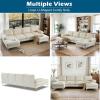 imageVINGLI 110quot Modern U Shaped Sectional Sofa Couch with 51quotD Double Chaise for Living Room Large Tufted Button Couch Sets with 59quot Thickness Seating Padding for Small Spaces Light GreyTufted ButtonFlatbeige