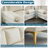 imageVINGLI 110quot Modern U Shaped Sectional Sofa Couch with 51quotD Double Chaise for Living Room Large Tufted Button Couch Sets with 59quot Thickness Seating Padding for Small Spaces Light GreyTufted ButtonFlatbeige