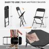imageVINGLI 20 Pack White Plastic Folding Chair Indoor Outdoor Portable Stackable Commercial Seat with Steel Frame 350lb Capacity for Events Office Wedding Party Picnic Kitchen DiningBlack