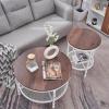 imageVINGLI 256quot Rustic Oak White Round Farmhouse Coffee Table 2Tier Storage Wood Center Circle Accent Table for Living Room Bedroom Apartment Studio and Small Spaces Sturdy Metal FrameMetalrustic Oak