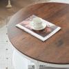 imageVINGLI 256quot Rustic Oak White Round Farmhouse Coffee Table 2Tier Storage Wood Center Circle Accent Table for Living Room Bedroom Apartment Studio and Small Spaces Sturdy Metal FrameWoodrustic Oak