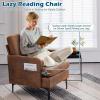 imageVINGLI 25quot W 23quot D Rustic Accent Chairs Set of 2 Comfy Cross Legged Reading Chairs Upholstered Cozy Sofa Armchairs Corner Sitting Chairs Modern Office Chairs for Living Room Bedroom ReceptionMicrofiberrustic