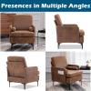 imageVINGLI 25quot W 23quot D Rustic Accent Chairs Set of 2 Comfy Cross Legged Reading Chairs Upholstered Cozy Sofa Armchairs Corner Sitting Chairs Modern Office Chairs for Living Room Bedroom ReceptionMicrofiberrustic