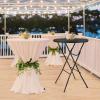 imageVINGLI 32quot Plastic Folding Round Table Bar Height HDPE Matrial with Gray Metal Finish High Top Table for Outdoor Party Cafes Restaurants Backyard Dining Room Wedding Event1 Pack WhiteBlack