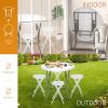 imageVINGLI 32quot Round Folding Commercial Banquet Table Portable Plastic Coffee Card Dining Table for Kitchen or Outdoor Party Wedding Event 1 Pack BrownWhite