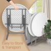 imageVINGLI 32quot Round Folding Commercial Banquet Table Portable Plastic Coffee Card Dining Table for Kitchen or Outdoor Party Wedding Event 1 Pack BrownWhite