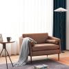imageVINGLI 335quotW Oversized Deep Seated Chair Overstuffed Chair and A Half Mid Century Club Sitting Armchair Upholstered Extra Large Sofa Lounger Accent Chairs for Living RoomBedrrom Microfiber Rustic15 Armchair