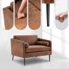 imageVINGLI 335quotW Oversized Deep Seated Chair Overstuffed Chair and A Half Mid Century Club Sitting Armchair Upholstered Extra Large Sofa Lounger Accent Chairs for Living RoomBedrrom Microfiber Rustic15 Armchair