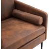 imageVINGLI 335quotW Oversized Deep Seated Chair Overstuffed Chair and A Half Mid Century Club Sitting Armchair Upholstered Extra Large Sofa Lounger Accent Chairs for Living RoomBedrrom Microfiber Rustic15 Armchair