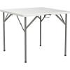 imageVINGLI 34quot Fold in Half Square Table BiFolding Commercial Table Portable Plastic Dining Card Table for Kitchen or Outdoor Party Wedding Event WhiteWhite
