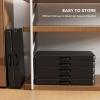 imageVINGLI 34quot Fold in Half Square Table BiFolding Commercial Table Portable Plastic Dining Card Table for Kitchen or Outdoor Party Wedding Event WhiteBlack