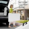 imageVINGLI 34quot Fold in Half Square Table BiFolding Commercial Table Portable Plastic Dining Card Table for Kitchen or Outdoor Party Wedding Event WhiteWhite
