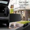 imageVINGLI 34quot Fold in Half Square Table BiFolding Commercial Table Portable Plastic Dining Card Table for Kitchen or Outdoor Party Wedding Event WhiteBlack