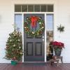 imageVINGLI 36 Inch Christmas Door Wreath Decorations with 100 Lights and 300 PVC Branches Prelit Artificial Christmas Wreath for Front Door Xmas Wreath wBow Pine Cones Ornaments Plugin