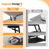 imageVINGLI 36quot Lift Top Coffee Table with Free Cloth Storage Bins White Walnut Framhouse Coffee Tables for Living Room Small Modern Coffee Table for Small Space in Minimalistic Style Dark WalnutWhite