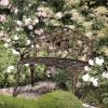 imageVINGLI 385quot Patio Park Garden Outdoor Metal Rose BenchCast Iron Cast Aluminium Frame Antique Finish ChairAccented Lawn Front Porch Path Yard Decor Deck Furniture for 2 Person SeatWhiteBronze