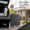imageVINGLI 4 FT Plastic Folding Camping Table3Level Adjustable Height Portable inOutdoor Party Picnic Dining Desk Garden Soccer Multipurpose Entertaining ActivitiesWhiteBlack