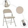 imageVINGLI 4 Pack Folding Chairs with Padded Seats Metal Frame with Pu Leather Seat ampamp Back Capacity 350 lbs Set of 4 BlackKhaki