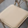 imageVINGLI 4 Pack Folding Chairs with Padded Seats Metal Frame with Pu Leather Seat ampamp Back Capacity 350 lbs Set of 4 BlackKhaki