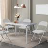 imageVINGLI 4 Pack Folding Chairs with Padded Seats Metal Frame with Pu Leather Seat ampamp Back Capacity 350 lbs Set of 4 BlackWhite