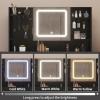 imageVINGLI 40quot Vanity Set with Lighted Mirror and StoolWhite Makeup Vanity Table Set with 9 Lights for WomenBedroom Makeup Dressing Table with 2 Drawers and StoolWhiteampampGoldGlass Top  5Drawers  Mirror Cabinet