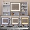 imageVINGLI 40quot Vanity Set with Lighted Mirror and StoolWhite Makeup Vanity Table Set with 9 Lights for WomenBedroom Makeup Dressing Table with 2 Drawers and StoolWhiteampampGoldGlass Top  5Drawers  Mirror Cabinet