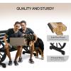 imageVINGLI 41quot Rustic Wooden Wheel Bench Outdoor Bench 2Person Patio Bench Wagon Slatted Seat Garden Benches for Outdoors 350lbs High Capacity Weather ResistanceBlack