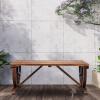 imageVINGLI 41quot Rustic Wooden Wheel Bench Outdoor Bench 2Person Patio Bench Wagon Slatted Seat Garden Benches for Outdoors 350lbs High Capacity Weather ResistanceRustic