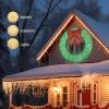 imageVINGLI 48 Inch Prelit Large Christmas Wreath Outdoor Christmas Wreath with 315 LED Lights for Garage Windows Christmas Door Wreath Decorations with Red Bow Timer Remote Control Plugin GoldGreen